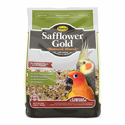 Picture of Higgins Safflower Gold Natural Food Mix for Conures & Cockatiels