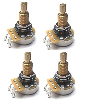 Picture of CTS TAOT CUSTOM 525K LONG Shaft Potentiometers - 5% Tolerance (All Pots Meter 500K-550K) - Set of 4 (4X)