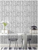 Picture of HaokHome 96020-1 Modern Stripe Peel and Stick Wallpaper Herringbone Black White Vinyl Self Adhesive Decorative 17.7in x 32.8ft