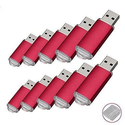 Picture of RAOYI 10PCS 2G USB Flash Drive USB 2.0 Memory Stick Memory Drive Pen Drive Red(Ship from USA)