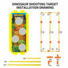 Picture of MeimoS Dinosaur Shooting Game Toy Set, 2pack Hand Guns Toy and Standing Shooting Target, 2-Player Toy Blaster Guns for Kids with 20 Foam Darts Compatible with Nerf Toy Guns