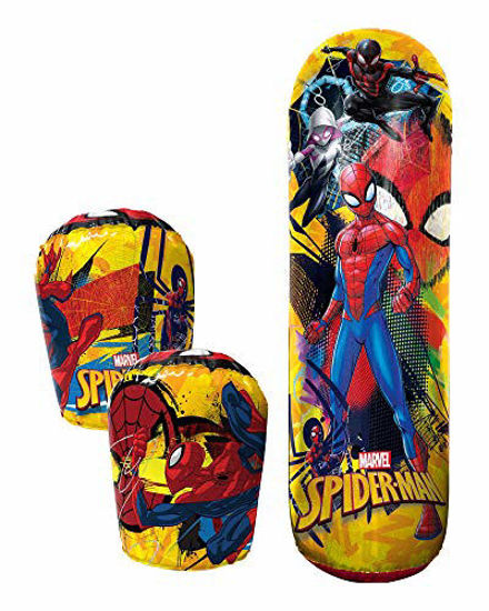 Picture of Hedstrom Spider-Man Bop Bag Inflatable Punching Bag and Gloves Set, 36 Inches