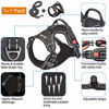 Picture of tobeDRI No Pull Dog Harness Adjustable Reflective Oxford Easy Control Medium Large Dog Harness with A Free Heavy Duty 5ft Dog Leash (L (Neck: 18"-25.5", Chest: 24.5"-33"), Black Harness+Leash)