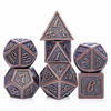 Picture of DNDND Metal D&D Dice Sets with Gift Metal Case for DND Dungeons and Dragons and Table Games (2 Pack Silver and Copper)