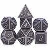 Picture of DNDND Metal D&D Dice Sets with Gift Metal Case for DND Dungeons and Dragons and Table Games (2 Pack Silver and Copper)