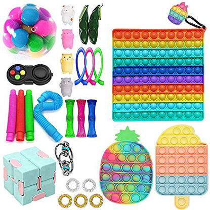 Picture of Fidget Toys Pack,30 Piece Pop Bubble Fidget Sensory Toy , Anxiety Autism Fidget Toy for Kids&Adults (Fidget Set C)