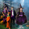 Picture of Halloween Witch Costume Deluxe Set Fancy Party Purple Dress for Girls (S 5-7 Year)