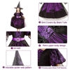 Picture of Halloween Witch Costume Deluxe Set Fancy Party Purple Dress for Girls (S 5-7 Year)