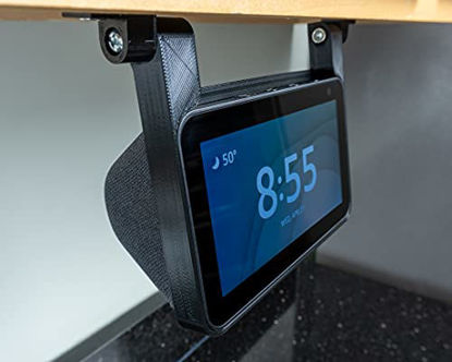 Picture of Echo Show 5 Under Cabinet Kitchen Mount Bracket for Amazon Alexa Devices | 1st and 2nd Gen Compatible | All Hardware Included (Black)