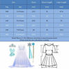 Picture of Snow Queen Act 2 Costumes Princess Dresses for Girls with Wig,Crown,Magic Wand,Gloves Accessories 5T 6X(120,K11)