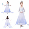 Picture of Snow Queen Act 2 Costumes Princess Dresses for Girls with Wig,Crown,Magic Wand,Gloves Accessories 5T 6X(120,K11)