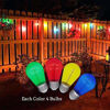 Picture of JSLINTER Colored String LED Light Bulbs - 1 watt Plastic Outdoor Indoor S14 Bulbs for Christmas String Light Replacement - Shatterproof - E26 Base - 16Pack - Red/Blue/Yellow/Green