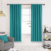 Picture of Deconovo Blackout Curtain Panels for Bedroom, Room Darkening Back Tab and Rod Pocket Curtains, 42x72 Inch, Turquoise, 2 Panels