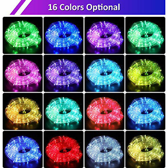 GetUSCart LED Rope Lights Outdoor 33ft RGB Color Changing String