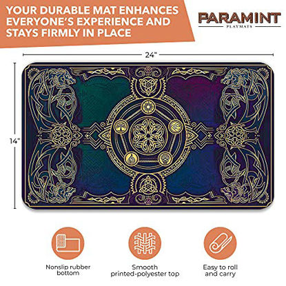 Picture of Paramint Lucid Dragon Blast (Stitched) - MTG Playmat - Compatible for Magic The Gathering Playmat - Play MTG, YuGiOh, Pokemon, TCG - Original Play Mat Art Designs & Accessories