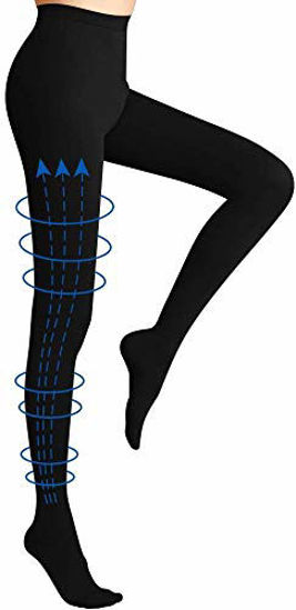 Picture of Compression Pantyhose Women 20-30mmHg Stockings forVaricose Veins(Black, M)