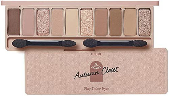 Picture of ETUDE Official Play Color Eye Shadow Autumn Closet 0.03 oz (0.7 g) x 10 Colors