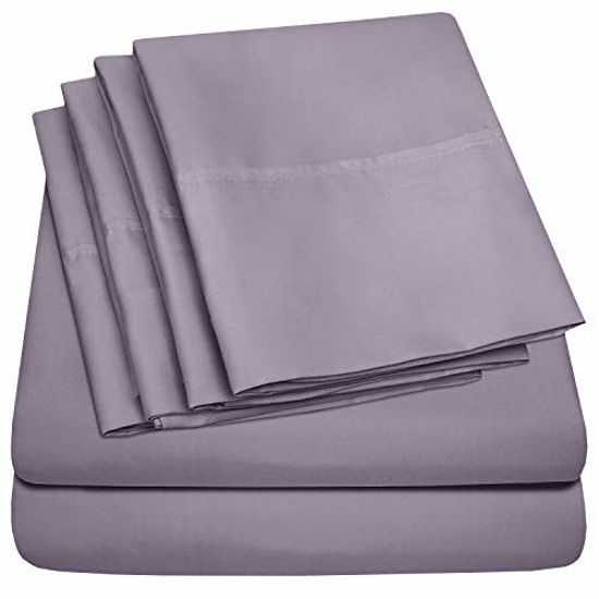 Picture of Sweet Home Collection 6 Piece Sheets 1500 Thread Count Deep Pocket Fine Double Brushed Microfiber Soft and Luxurious Value Bedding, Full, Plum