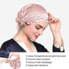 Picture of LilySilk Silk Sleeping Cap for Hair Stretchy -Night Cap- for Women 100 Real Silk Bonnet Sleep Cap- for Curls (Rosy Pink)