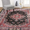 Picture of Home Dynamix Premium Sakarya Traditional Medallion Border Area Rug, Black, 3'7"x5'2" Rectangle