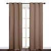 Picture of NICETOWN Window Draperies Blackout Curtain Panels, Window Treatment Thermal Insulated Solid Grommet Blackout Drapes for Bedroom (One Pair, 34 by 84 inches, Cappuccino)