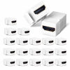 Picture of HDMI Keystone Jack, MOERISICAL 20 Pack HDMI Keystone Insert Female to Female Coupler Snap-in Connectors Adapter for Wall Plate (White)