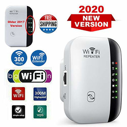 Picture of WiFi Repeater,WiFi Extender,Super Boost WiFi Range , Covers Up to 2640 Sq.ftUp to 300 Mbps, 1-Tap SetupSupport AP/Repeater Mode and WPS Function, with Ethernet Port