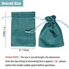 Picture of Bezall 50Pcs Burlap Bags with Drawstring, 5x7 Inch Burlap Gift Bags Linen Jewelry Pouches for Wedding Favors, Party, DIY Craft (Peacock Blue)