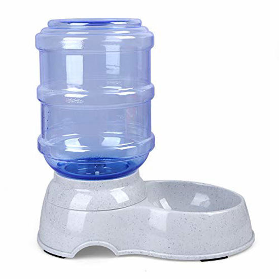 Picture of Pet Water Dispenser Station - 1 Gal Replenish Pet Waterer for Dog Cat Animal Automatic Gravity Water Drinking Fountain Bottle Bowl Dish Stand