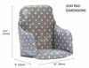 Picture of High Chair Cushion for Wooden High Chairs. Easy to Fit and Fully Wipe Clean. Seat pad for highchair to Keep Baby Comfortable at mealtimes.