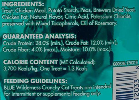 Picture of Blue Wilderness Grain Free Crunchy Treats for Cats 3 Flavor Variety with Toy Bundle, (1) Each: Trout, Chicken, Salmon (2 Ounces)