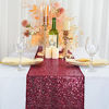 Picture of ShinyBeauty Sequin Table Runner Burgundy 12x72-Inch Pack of 6 Party Supplies Wine Wedding Table Runner Maroon (30x180cm) -0226S