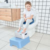 Picture of BlueSnail Double up Step Stool for Kids, Anti-Slip Sturdy Toddler Two Step Stool for Bathroom, Kitchen and Toilet Potty Training (Blue)