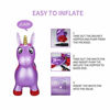 Picture of INPANY Unicorn Hopper, Horse Hopper, Bouncy Inflatable Animal Ride-on Toy for Children, Boys and Girls, Toddlers (Pump Included)