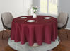 Picture of Biscaynebay Textured Fabric Round Tablecloths 120 Inches in Diameter, Burgundy Water Resistant Tablecloths for Dining, Kitchen, Wedding, Parties etc. Machine Washable