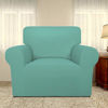 Picture of PureFit Super Stretch Chair Sofa Slipcover - Spandex Non Slip Soft Couch Sofa Cover, Washable Furniture Protector with Non Skid Foam and Elastic Bottom for Kids, Pets Chair Cyan