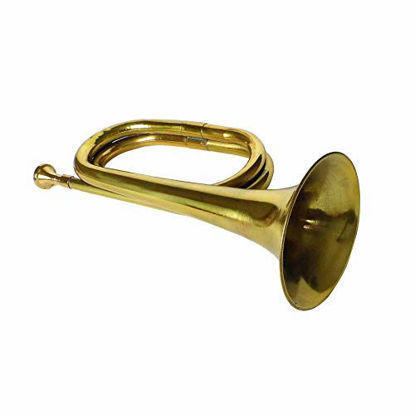 Picture of Military Emergency Bugle Cavalry Trumpet Brass Blowing Old Style Copper