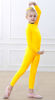 Picture of Kids Girls One Piece Spandex Unitards, Long Sleeve Turtleneck Unitard, Full Body Catsuit, Dance Leotard Costumes (Yellow, XXL)