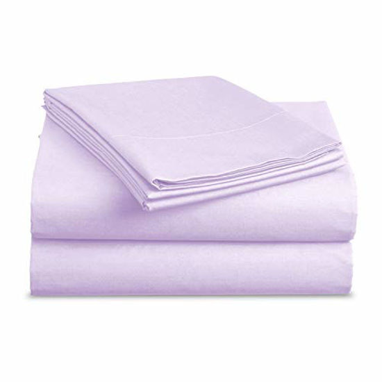 Picture of BASIC CHOICE Bed Sheet Set - Brushed Microfiber 2000 Bedding - Wrinkle, Fade, Stain Resistant - Hypoallergenic - 3 Piece (Twin, Lavender)