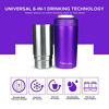 Picture of Frost Buddy Universal 2.0 5 Sizes in 1 Insulated Can Cooler, Stainless Steel Can Cooler for 12 oz & 16 oz Regular or Slim Cans & Bottles, Purple