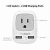 Picture of All European Travel Plug Adapter Kit, TESSAN International Power Outlet Adaptor with 2 USB; Type C Type G US to Universal of Europe EU Spain Germany France Italy Ireland UK England Scotland