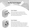 Picture of All European Travel Plug Adapter Kit, TESSAN International Power Outlet Adaptor with 2 USB; Type C Type G US to Universal of Europe EU Spain Germany France Italy Ireland UK England Scotland