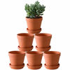 Picture of Terra Cotta Pots with Saucer- 6-Pack Large Terracotta Pot Clay Pots 5.5'' Clay Ceramic Pottery Planter Cactus Flower Pots Succulent Pot with Drainage Hole- Great for Plants,Crafts Terra Cotta Planter