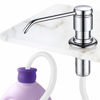 Picture of Gagal Soap Dispenser (Chrome) and Extension Tube Kit for Kitchen Sink, Complete Brass Pump with 40" Silicone Tube Connect to The Bottle Directly, Say Goodbye to Frequent Refills