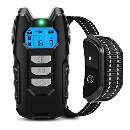 Picture of Flittor Dog Training Collar, Shock Collar for Dogs with Remote, Rechargeable Dog Shock Collar, 3 Modes Beep Vibration and Shock Waterproof Bark Collar for Small, Medium, Large Dogs