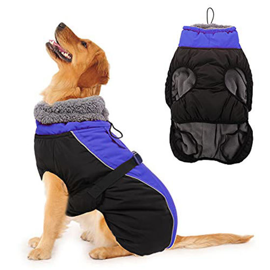 GetUSCart IECOii Extra Warm Dog Coat for Cold Weather Adjustable