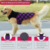 Picture of Fragralley Dog Winter Coat, Reversible Waterproof Winter Pet Snow Jacket, Dog Cold Clothes Warm Cotton Vest Windproof Sweaters, Plaid with Reflective, for Small Medium and Large Dogs,Dog Coat