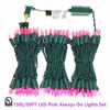 Picture of 150 Pink Outdoor String Lights, Green Wire LED Lights String 50 Feet, UL Certified Commercial Grade New Always On Mini Lights Set, for Indoor Outdoor Wedding Party, Easter, Garden.