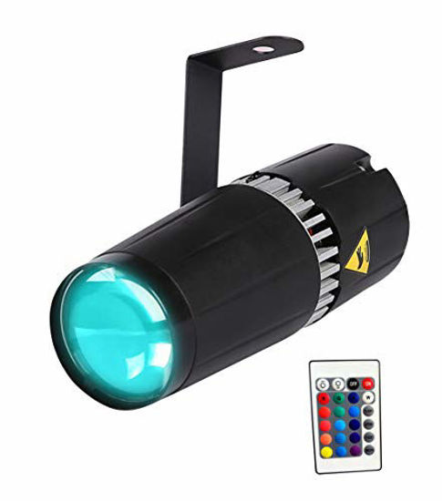 Picture of LED pinspot stage light- TOM 9W RGB 3-in-1 beam light by IR remote controller