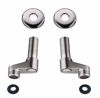 Picture of Brushed Nickel 3-3/8 Inch Clawfoot Tub Adapter 2.17 Inch Extended thread Adjustable Swing Arms Commercial Utility Eccentric Screw Plus Size 1 Pair